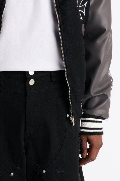 Baggy Mirage Zone Paneled Short - Black