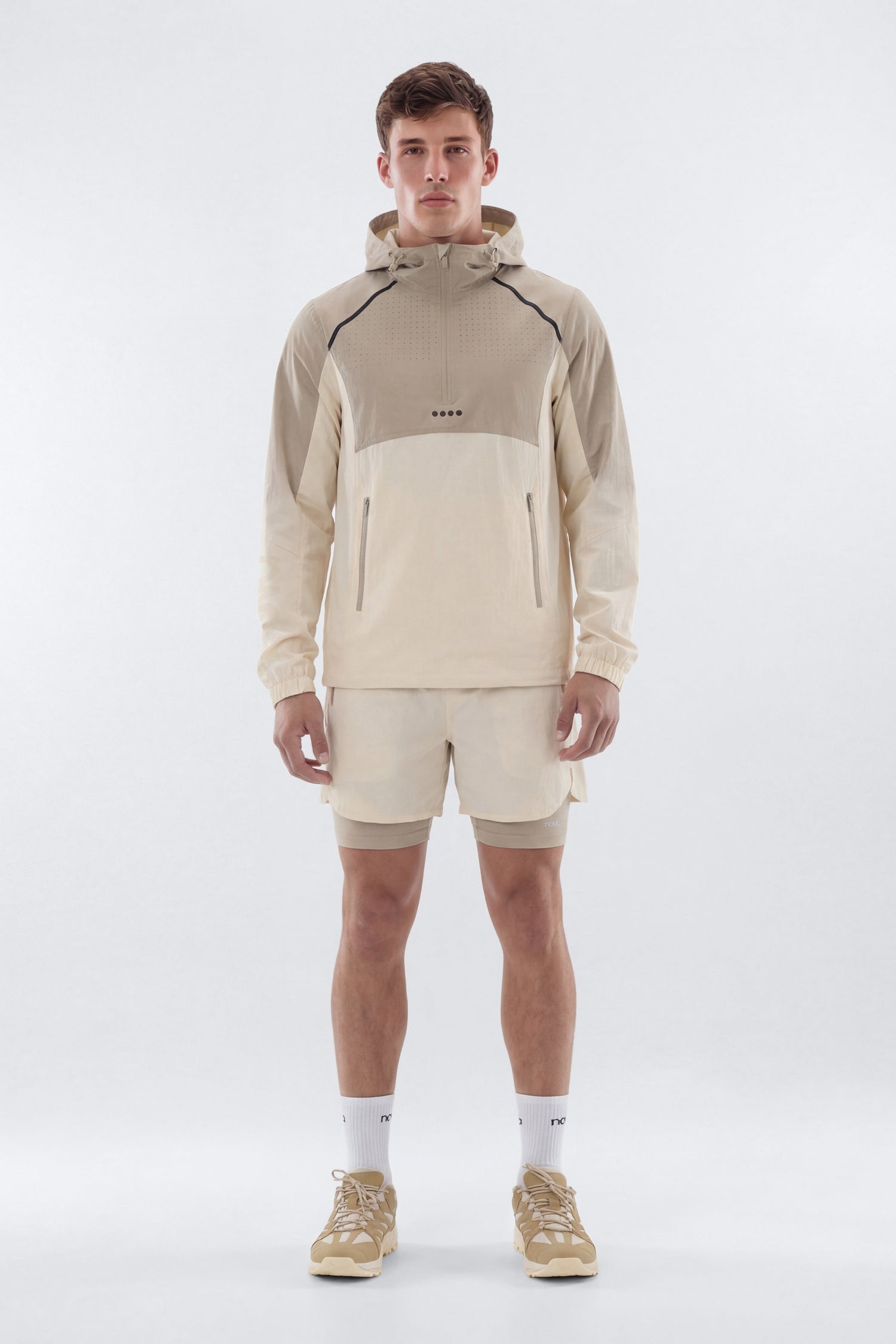 ProRipStop 7″ Built In Compression Shorts - Cream/combo