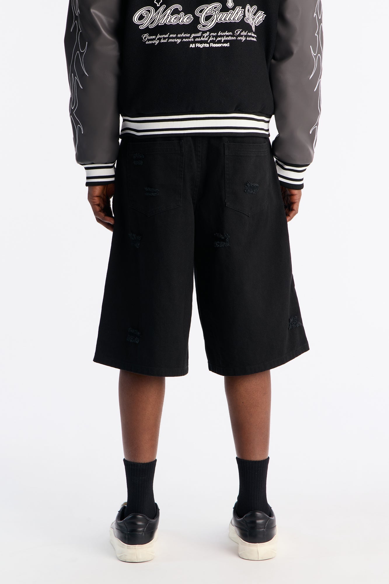 Baggy Mirage Zone Paneled Short - Black