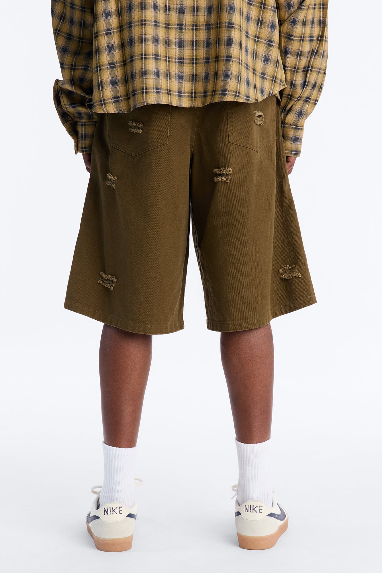 Baggy Mirage Zone Paneled Short - Olive