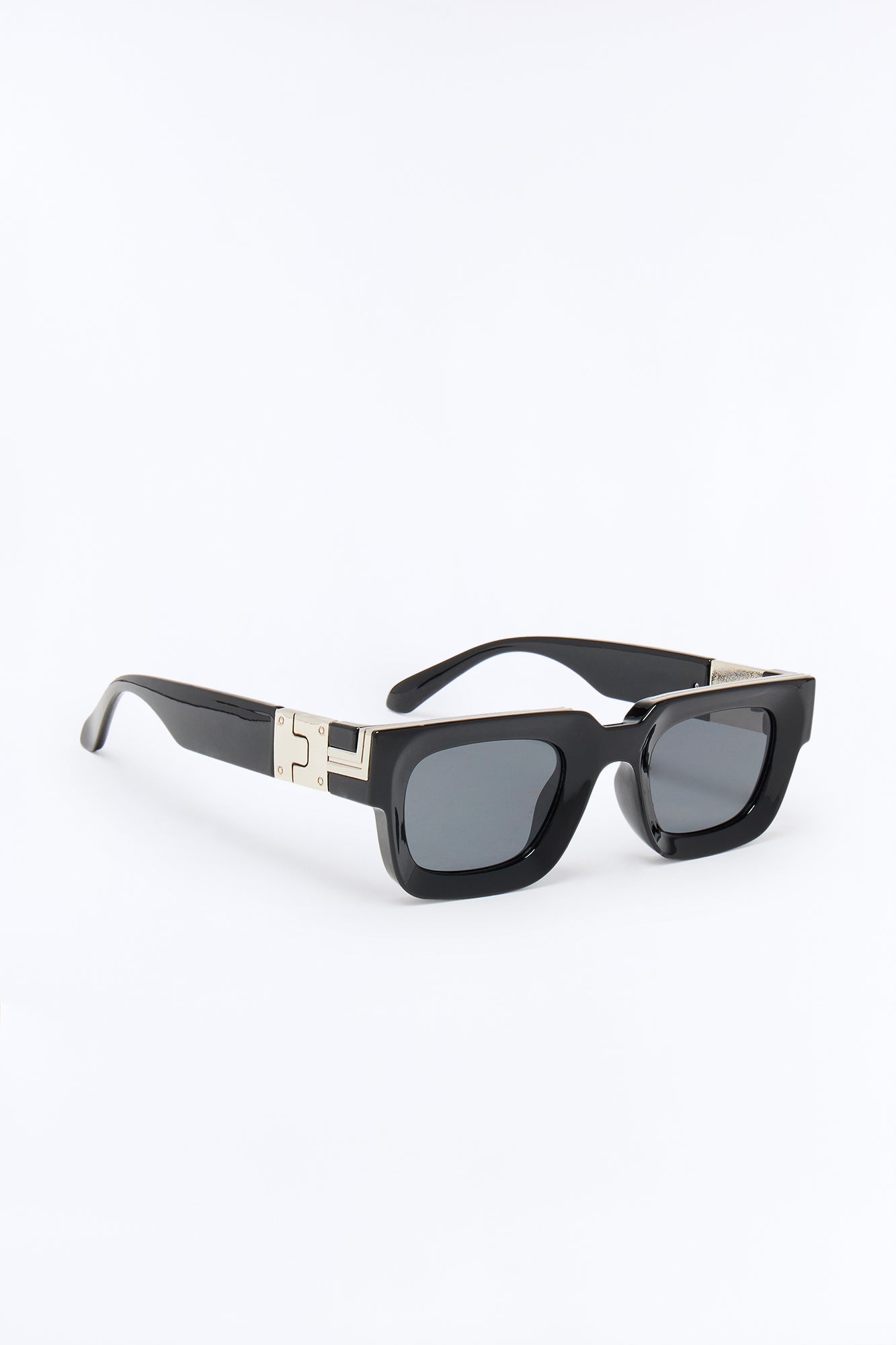 Upper Class Square Sunglasses - Black/Silver