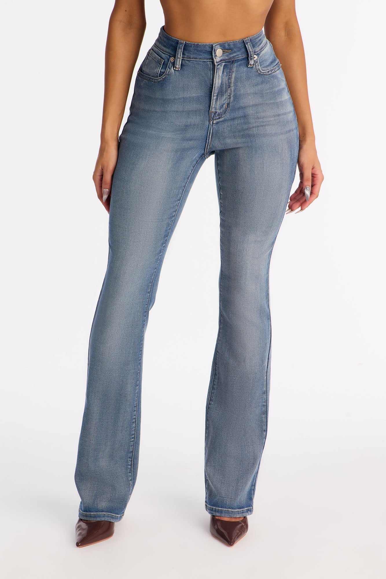 Santa Rosa Soft Stretch High Rise Bootcut Jeans - Light Wash