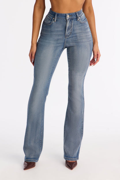 Santa Rosa Soft Stretch High Rise Bootcut Jeans - Light Wash