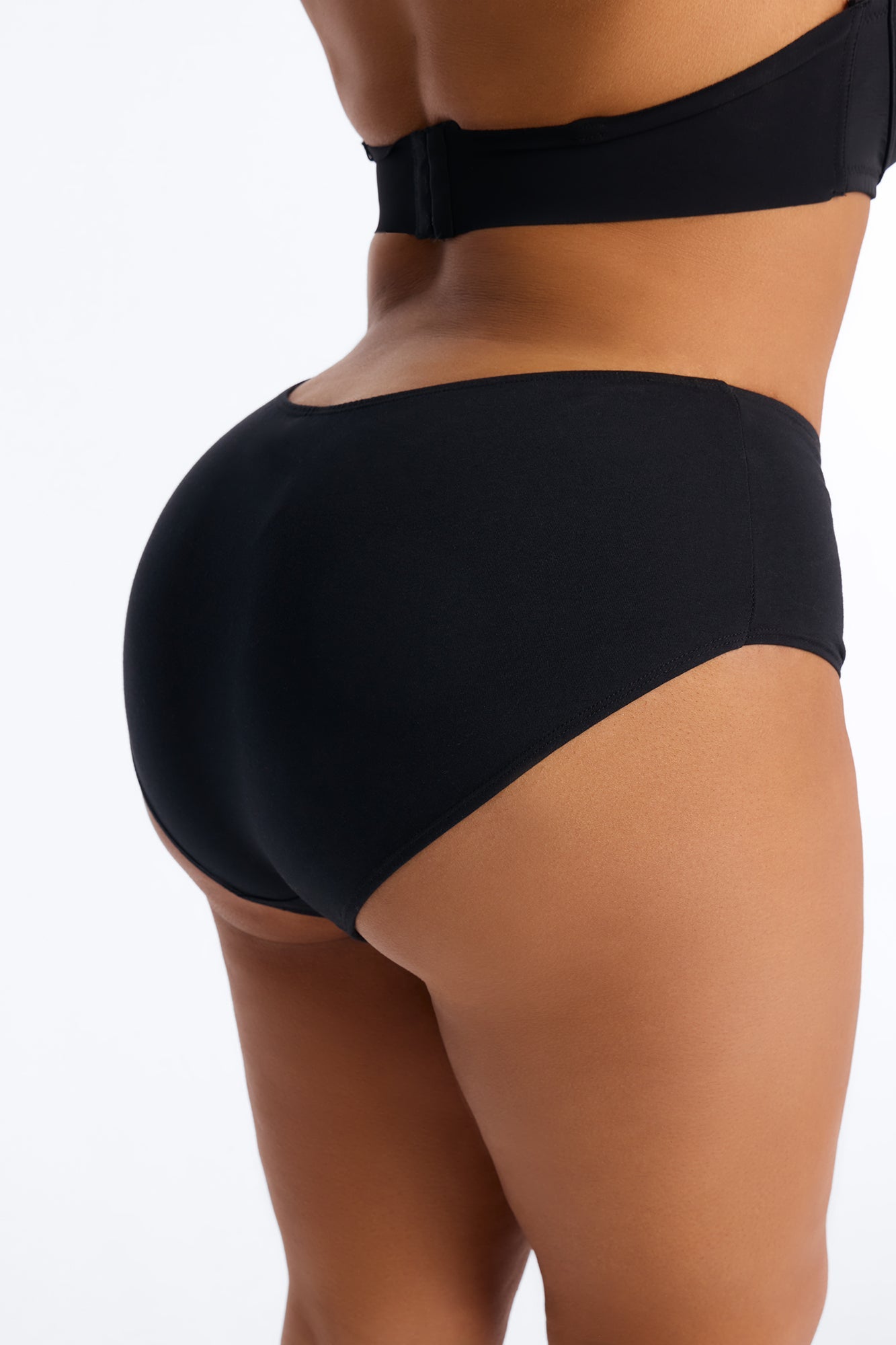 Nova Cotton Full Coverage Brief Panty - Black