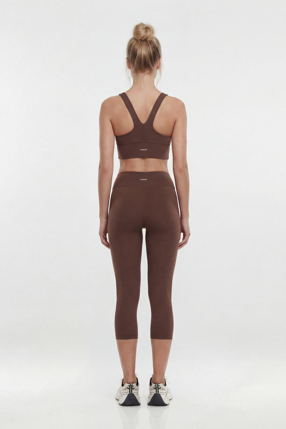 CloudForm™ 18″ Midrise Capri Legging - Brown
