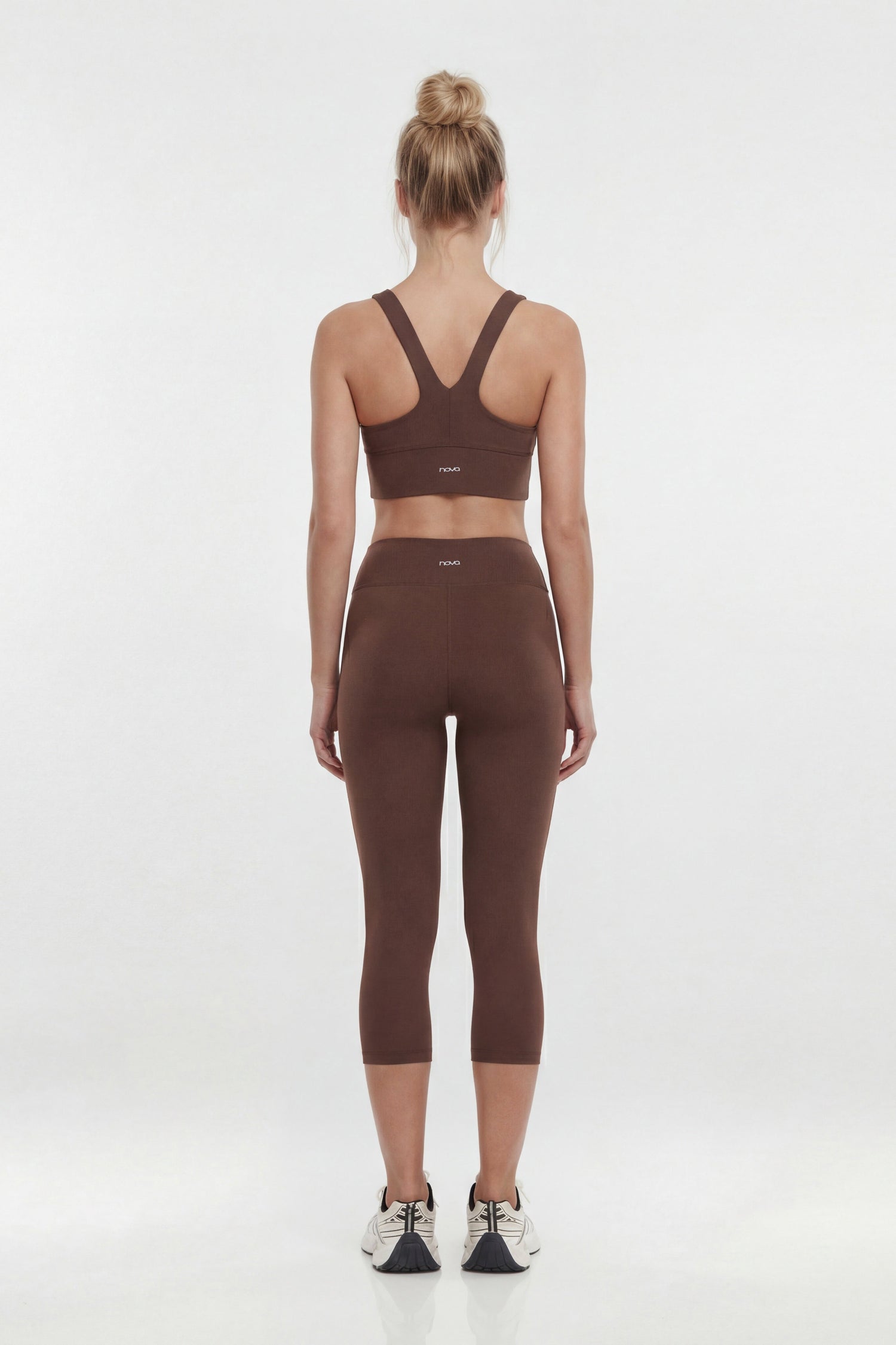 CloudForm™ 18″ Midrise Capri Legging - Brown