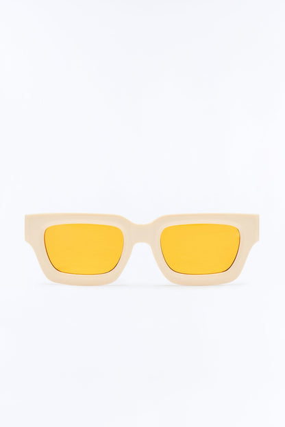 Sunny Days Ahead Square Sunglasses - White