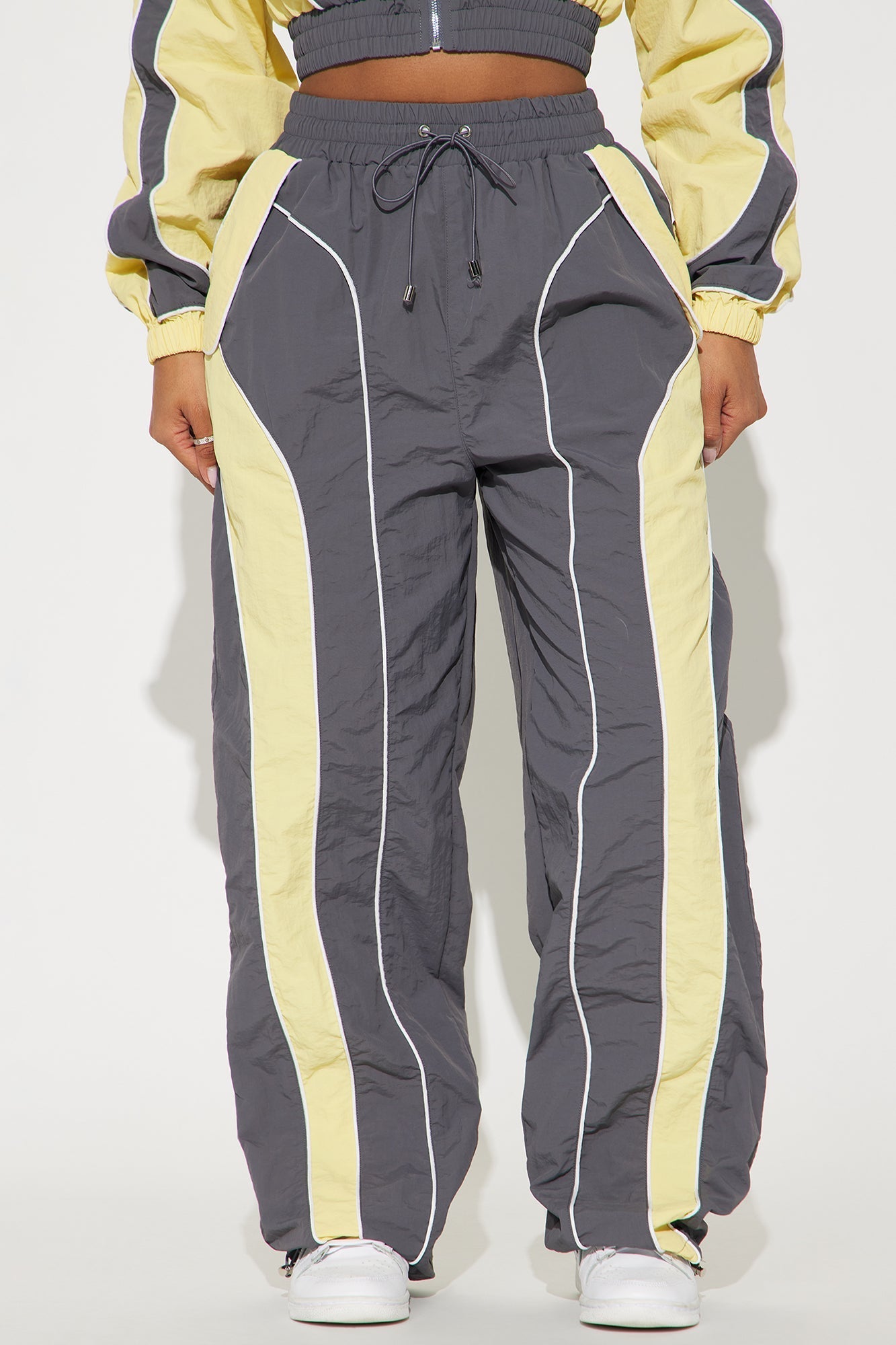 New Era Colorblock Track Pant - Charcoal/combo