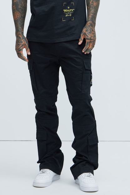 Nikko Slim Flare Pants - Black