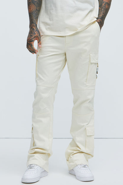 Nikko Slim Flare Pants - Cream