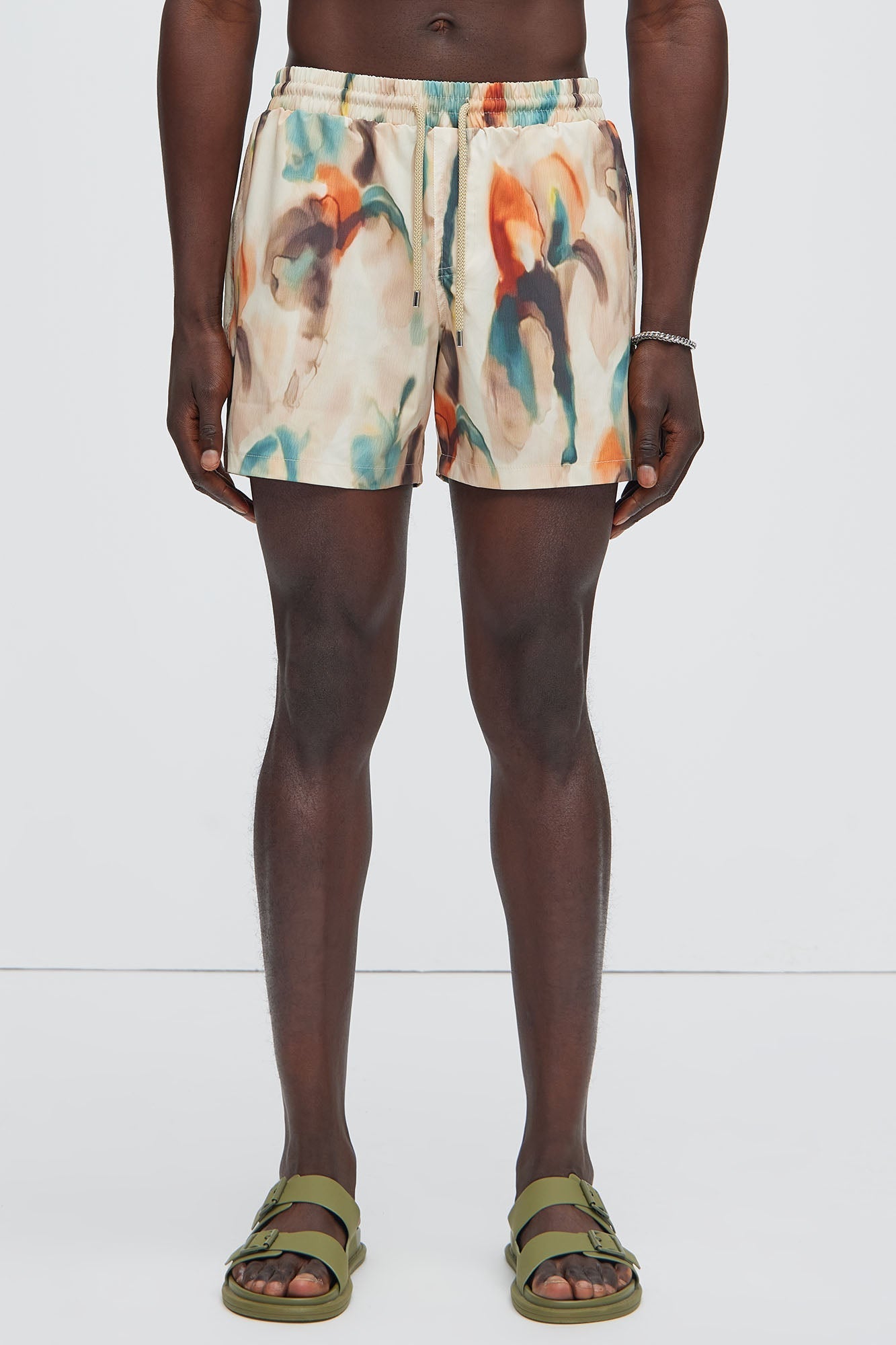 Capen Watercolor Swim Mid Trunk - Multi Color