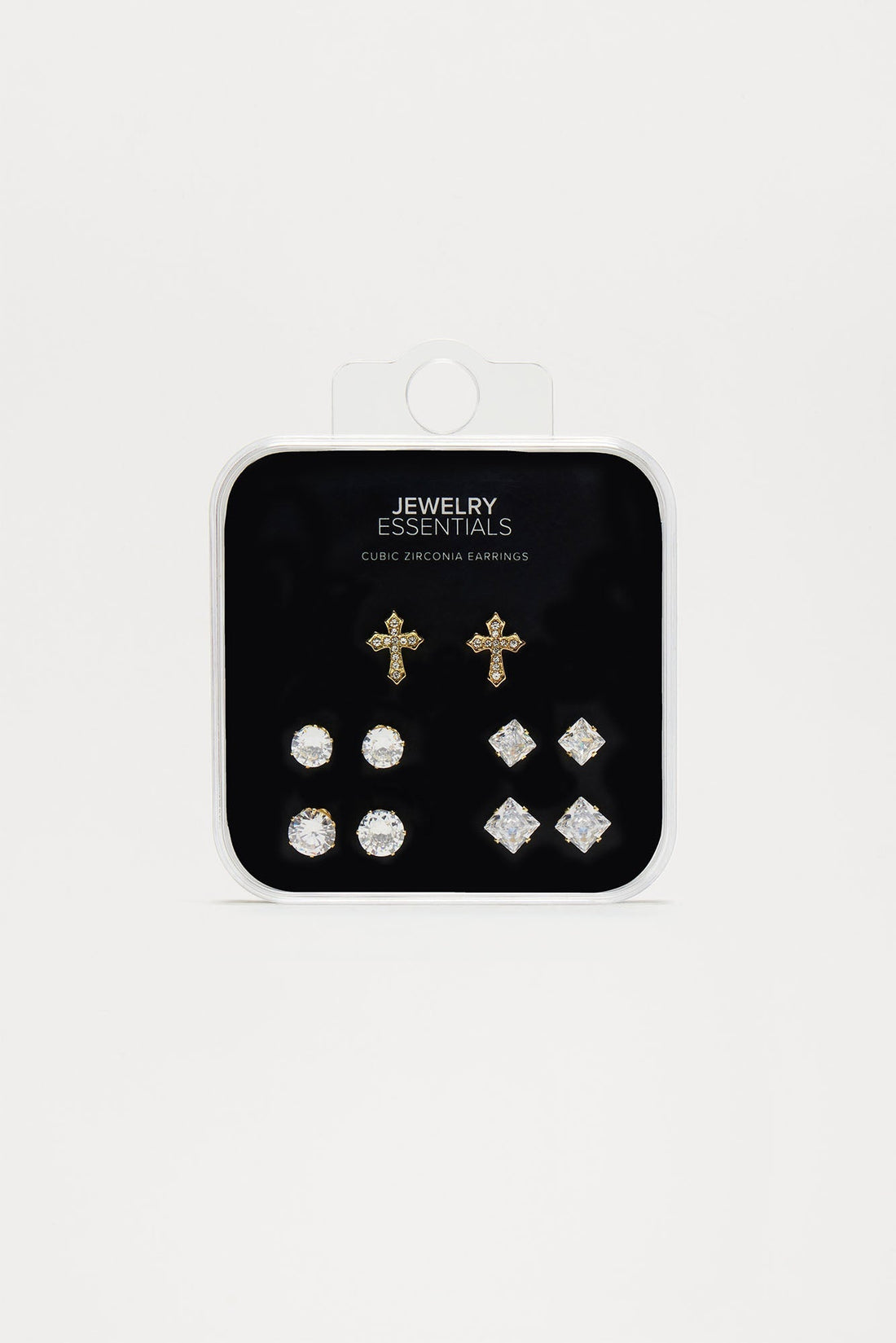 Bless Me Cross Earing Set - Gold