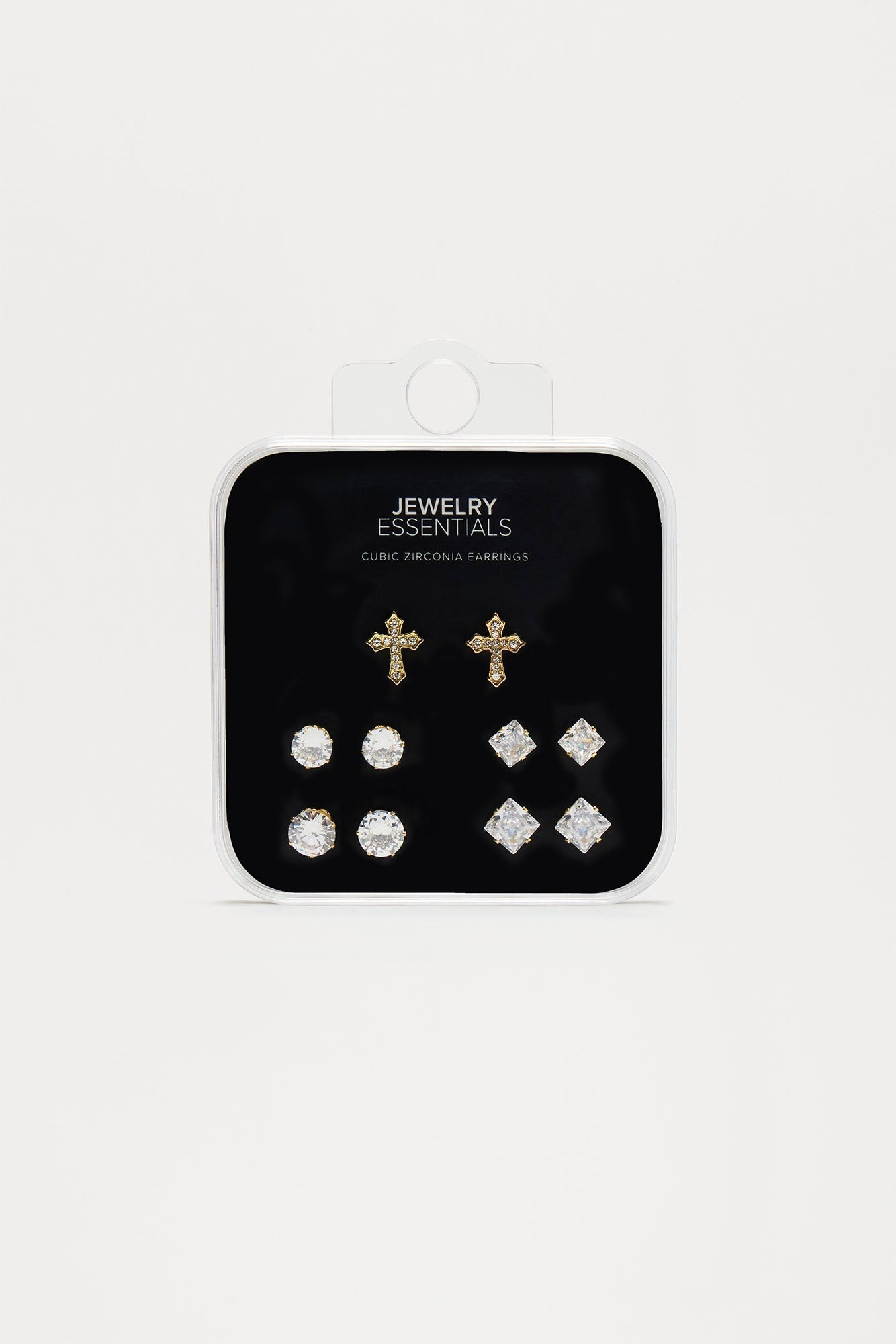 Bless Me Cross Earing Set - Gold