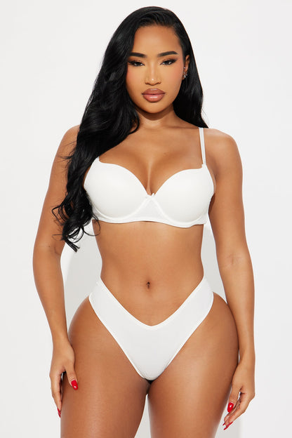 Your Girls Bow T-Shirt Bra - White
