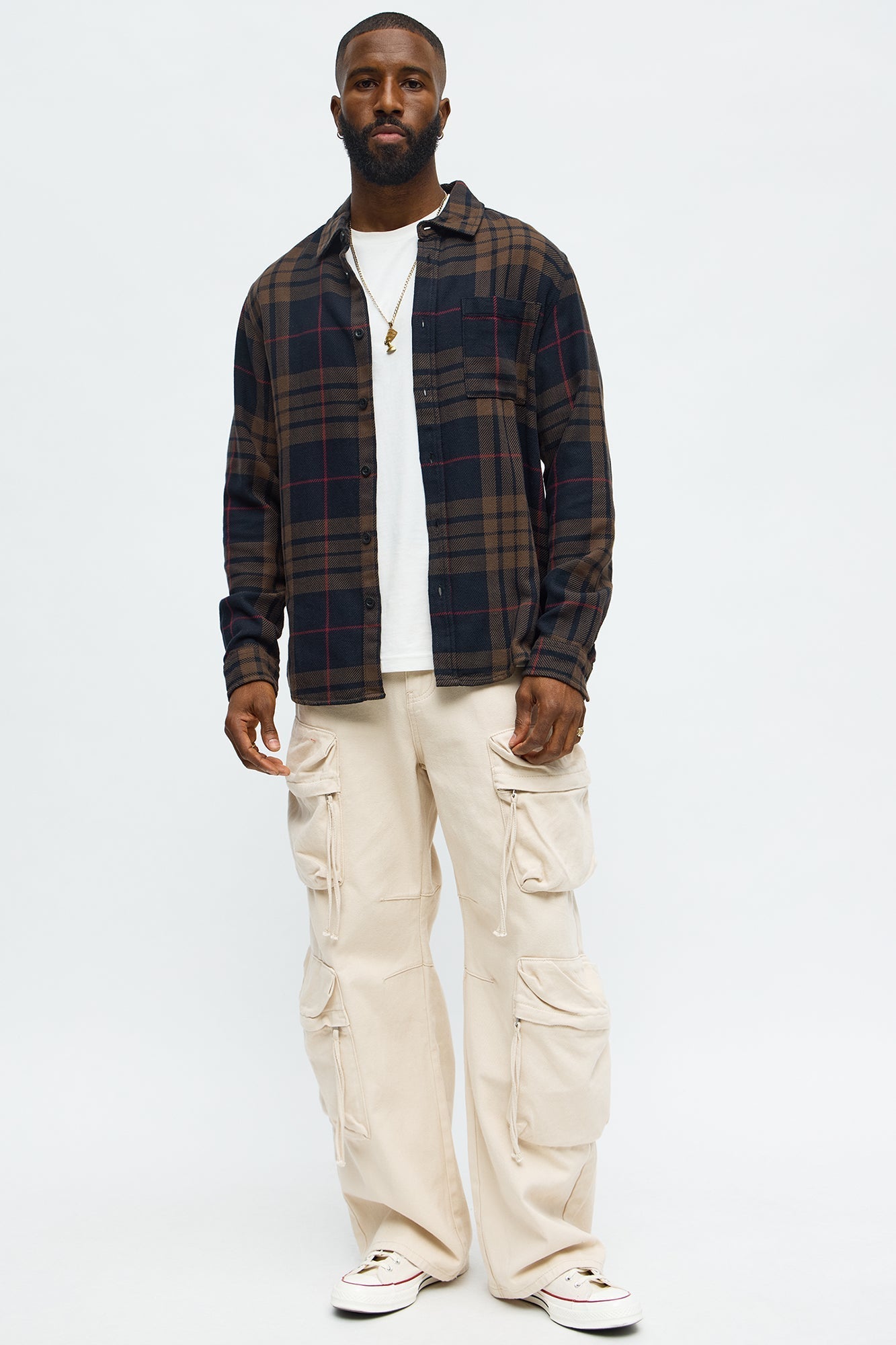 Yeah Right Plaid Shirt - Multi Color