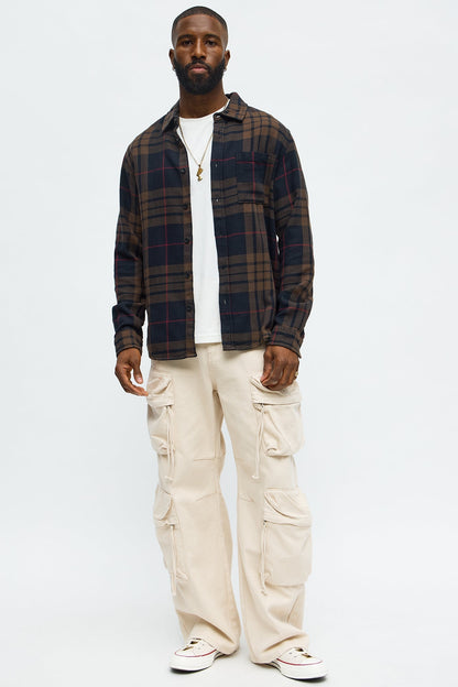 Yeah Right Plaid Shirt - Multi Color