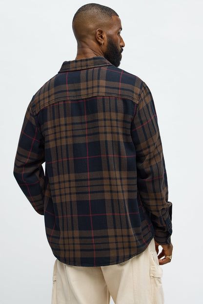 Yeah Right Plaid Shirt - Multi Color