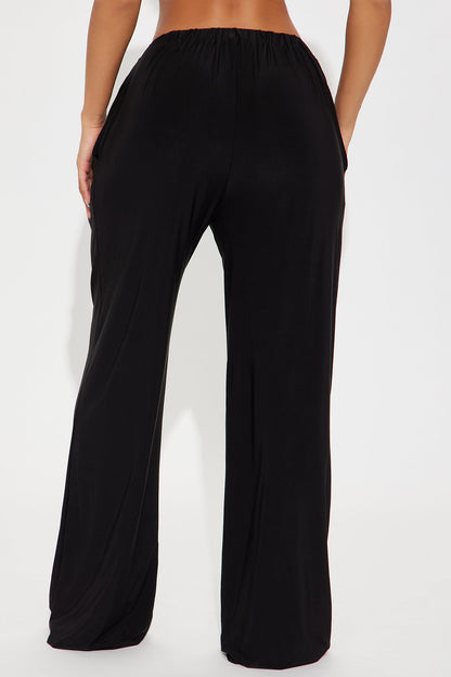Kyandra Low Rise Wide Leg Pant 33 - Black