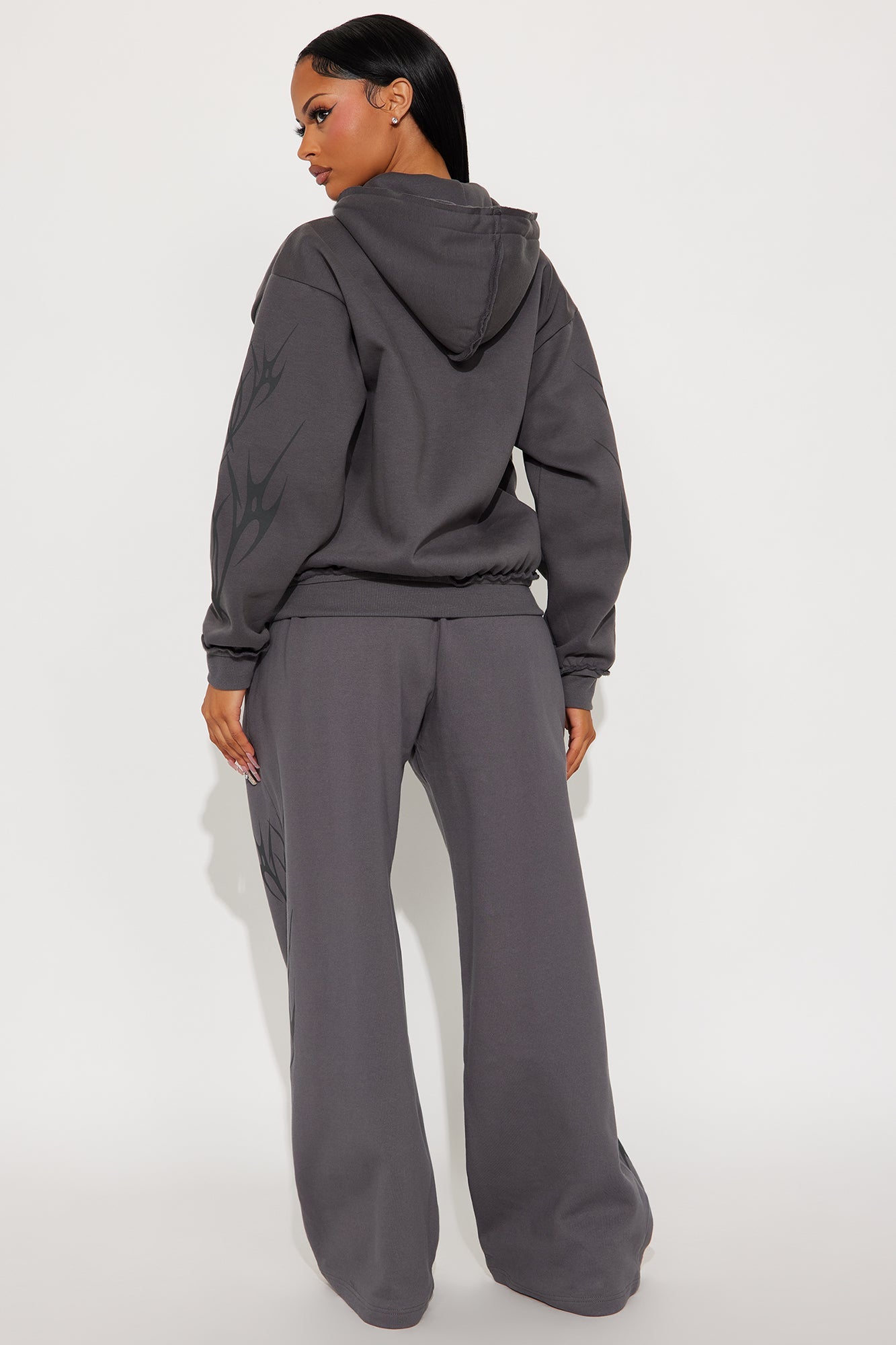 Fearless Heat Fleece Pant Set - Charcoal