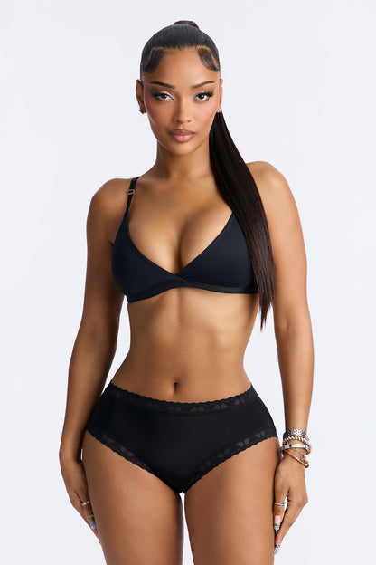 Kimora Microfiber Cheeky Panty - Black
