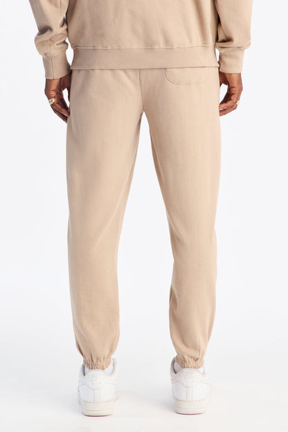 Lost Angeles Embroidered Jogger - Tan