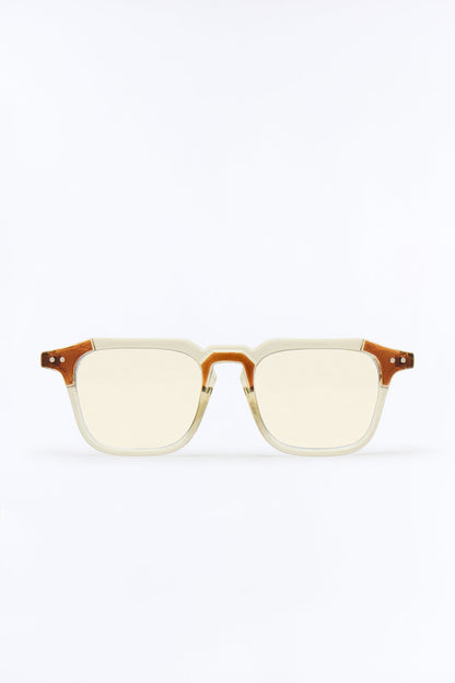 Retro Fade Square Sunglasses - Clear/Nude