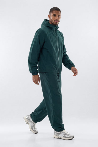 CoreNylon Hooded Full Zip Jacket - Hunter Green