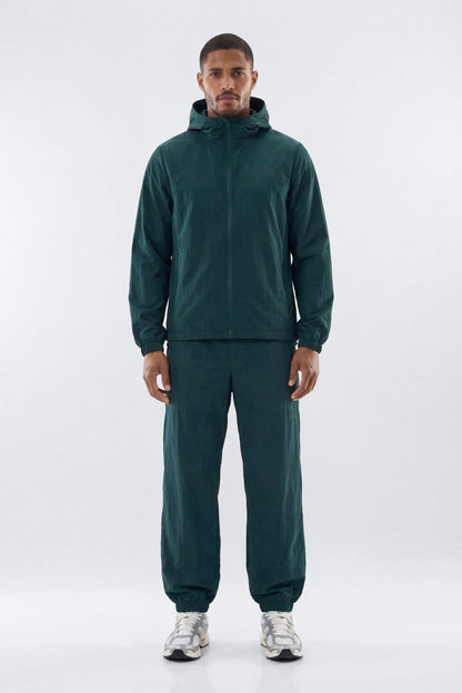 CoreNylon Hooded Full Zip Jacket - Hunter Green